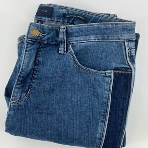 Charter Club Lexington Straight Jeans Womens 10 Blue Excellent Side Stripe Denim